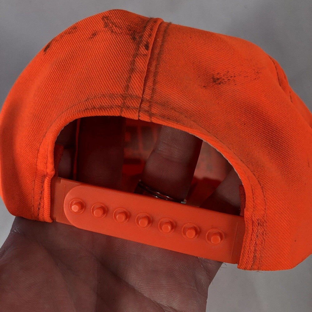 VINTAGE PRIME DESIGN SERVICES HAT CAP SNAPBACK NEON ORANGE USA MADE TRUCKER OSFM - Picture 9 of 14